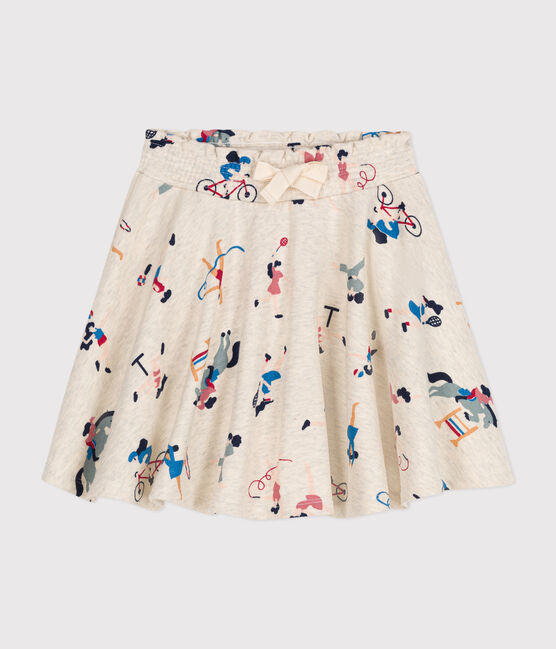 Gonna in felpa bambina beige MONTELIMAR/bianco MULTICO