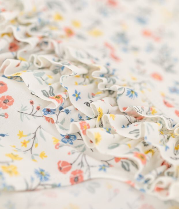 Costume intero da  beb&egrave; ecoresponsabile bianco/multicolore