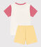 Pigiama corto Petit Bateau X Snoopy bambino unisex in cotone bianco MARSHMALLOW/bianco MULTICO