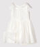 Abito da cerimonia in jacquard e tulle bambina bianco MARSHMALLOW