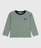 T-shirt a maniche lunghe in cotone a righe bambino verde WILLOW/ MONTELIMAR:WILLOW/ MONTELIMAR