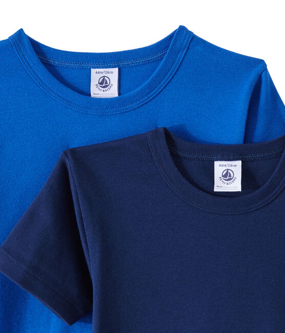 Lotto di 2 t-shirts per bambino a maniche corte bianco LOT