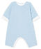 Tutina lunga bebè in tubique trapuntato blu ACIER/bianco MARSHMALLOW CN