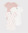 Confezione da 3 body a maniche corte in cotone a fiori neonato variante 1
