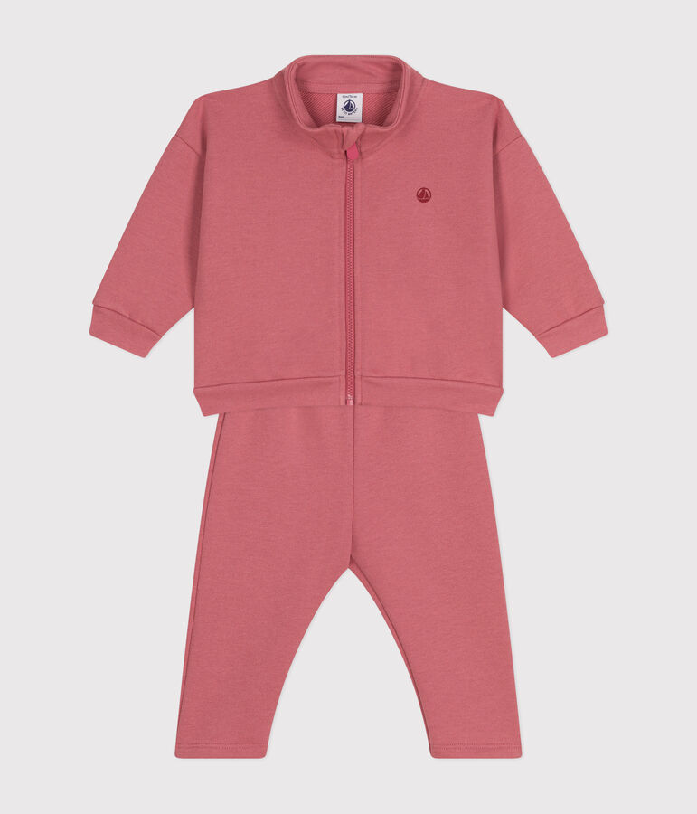 Set felpa e pantaloni neonato rosa