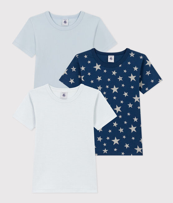 Confezione da 3 t-shirt manica corta bambino in cotone motivo stella variante 1
