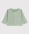 Cardigan per bebè in cotone e Lyocell verde HERBIER