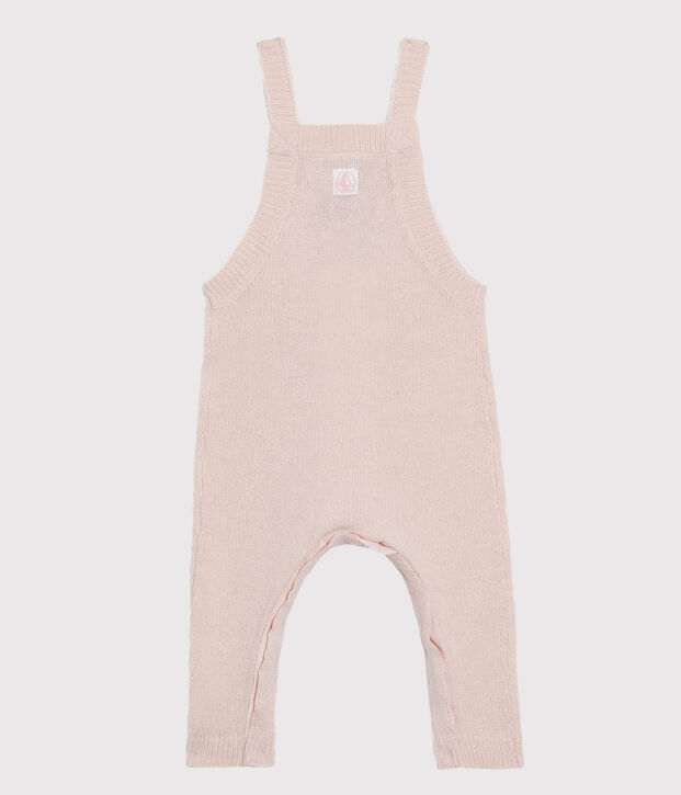 Salopette lunga beb&egrave; maschio in tricot di lana, nylon e alpaca. FLEUR