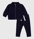Set per neonato composto da felpa e pantaloni in cotone tinta unita