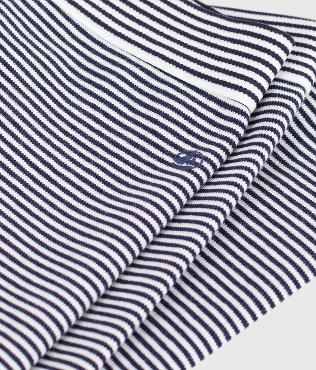 Leggins in cotone a righe neonato blu/bianco
