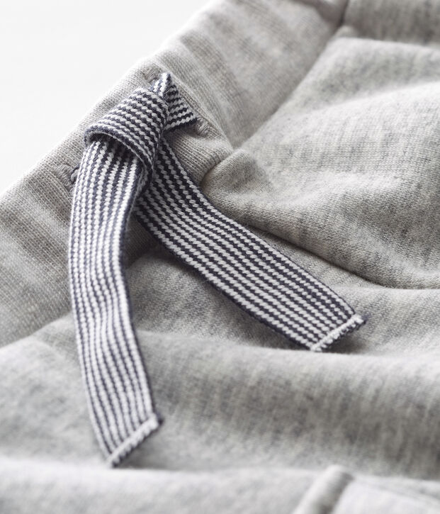 Pantalone beb&egrave; maschio in maglia di velluto BELUGA CHINE