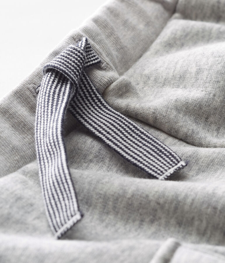 Pantalone beb&egrave; maschio in maglia di velluto grigio