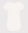 Body a maniche corte in cotone tinta unita neonato bianco MARSHMALLOW