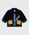 Cappotto imbottito in sherpa tinta unita neonato blu/multicolore
