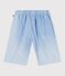Bermuda corti in cotone tinta unita bambino blu