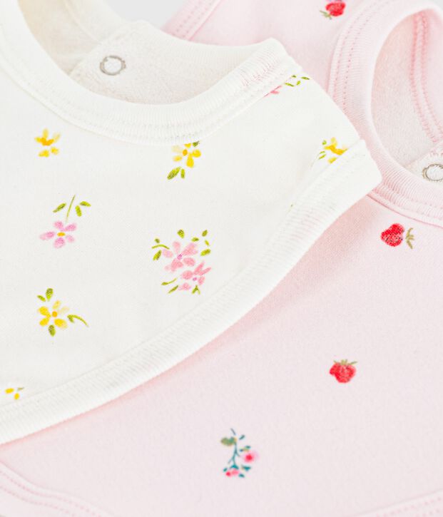 Set di bavaglini in cotone con stampa a fiori neonato multicolore