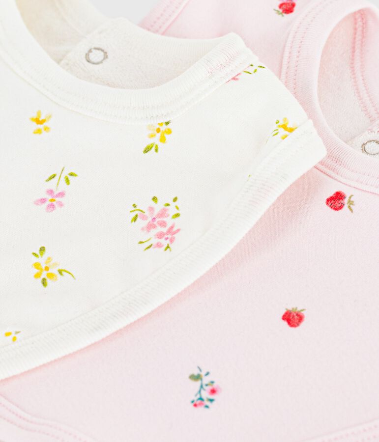 Set di bavaglini in cotone con stampa a fiori neonato multicolore