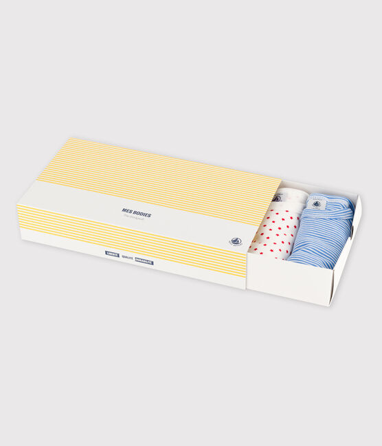 Confezione da 5 body a righe manica corta in cotone variante 1