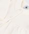 Abito con colletto in maglia tinta unita neonata bianco