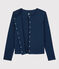 Cardigan in cotone/lino tinta unita Donna blu MEDIEVAL