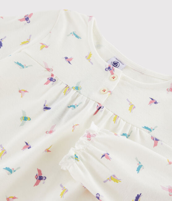 Pigiama fantasia bambina a costine bianco MARSHMALLOW/bianco MULTICO