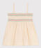 Blusa senza maniche in garza di cotone bambina ecru AVALANCHE