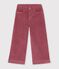 Pantaloni a gamba ampia in velluto bambino rosa