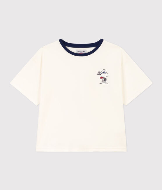 T-shirt LE BOXY in cotone donna bianco MARSHMALLOW