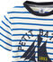 T-shirt bambino rigata stampata bianco MARSHMALLOW/blu PERSE