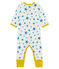 Tutina pigiama senza piedi bambino a costine bianco MARSHMALLOW/blu ALASKA