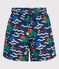 Shorts da mare bambino con stampa blu/multicolore
