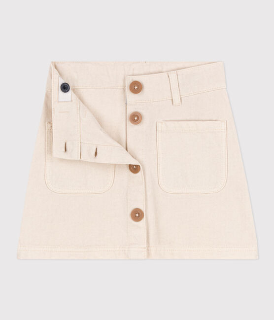 Gonna in denim bambina ecru AVALANCHE
