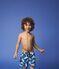 Shorts da mare riciclati bambino blu MYKONOS/ecru MULTICO