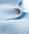 Cardigan bebè in tricot di cotone biologico blu TOUDOU