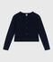 Cardigan in cotone tinta unita donna blu SMOKING