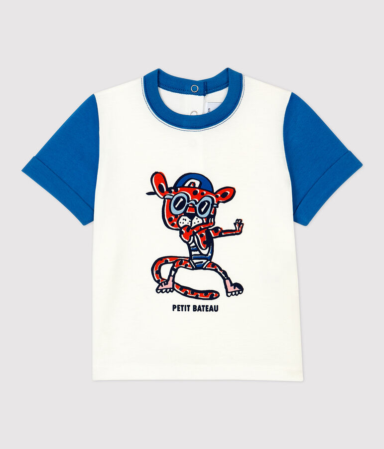 T-shirt in cotone beb&egrave;. bianco