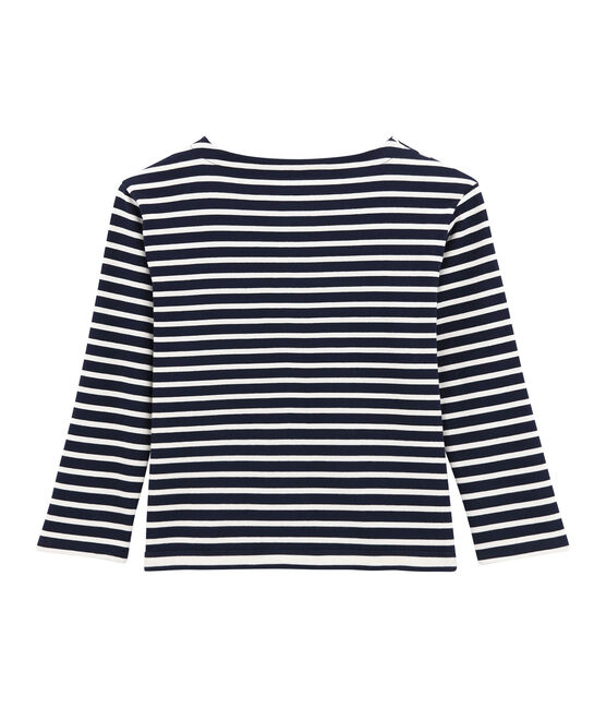 mariniere rigata in jersey pesante donna blu SMOKING/beige COQUILLE