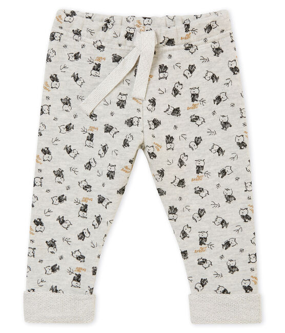 Pantalone stampato per bebé maschio grigio BELUGA/bianco MULTICO