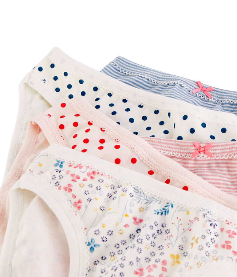 Confezione da 5 slip bambina multicolore