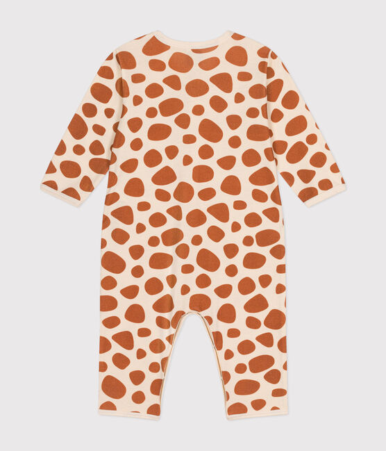 Pigiama bebè senza piedi in cotone con giraffa bianco AVALANCHE/ ECUREUIL