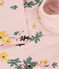 Dolcevita in cotone a fiori bambina rosa SALINE/bianco MULTICO