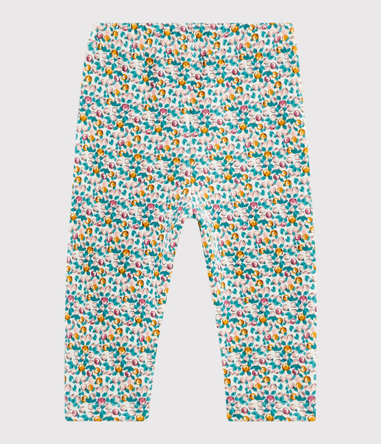 Pantalone bebè femmina bianco MARSHMALLOW/bianco MULTICO