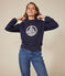 Maglia in tessuto felpato donna blu SMOKING