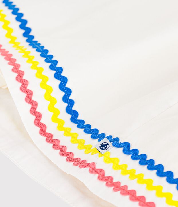 Abito lungo con spalline in cotone bambina bianco