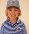 Polo a manica corta in spugna bouclette bambino blu SURF/ AVALANCHE