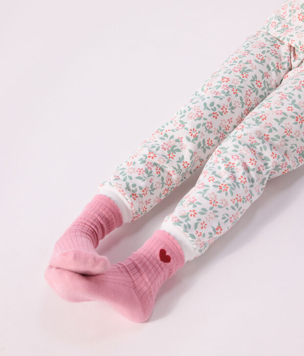 3 paia di calzini in cotone con motivo a cuori bambino multicolore