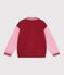 Giacca stile teddy bambino in cotone color block rosso