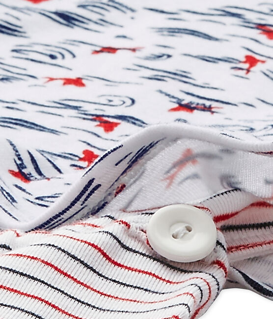 Pigiama bebè bambino 2 pezzi bianco ECUME/bianco MULTICO