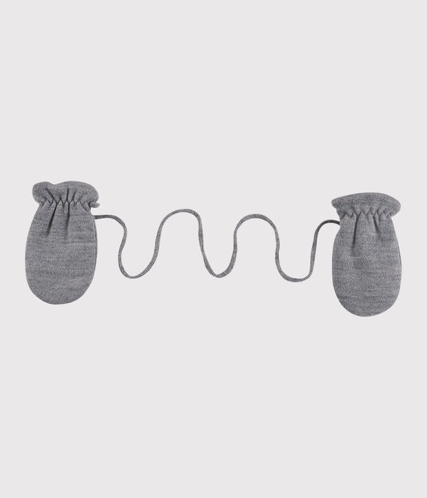 Muffole beb&egrave; foderate in micro pile grigio