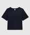 T-shirt LE BOXY in cotone donna blu SMOKING